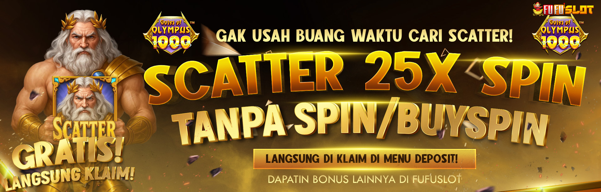 BONUS FREESPIN LANGSUNG GATES OF OLYMPUS X1000 FUFUSLOT