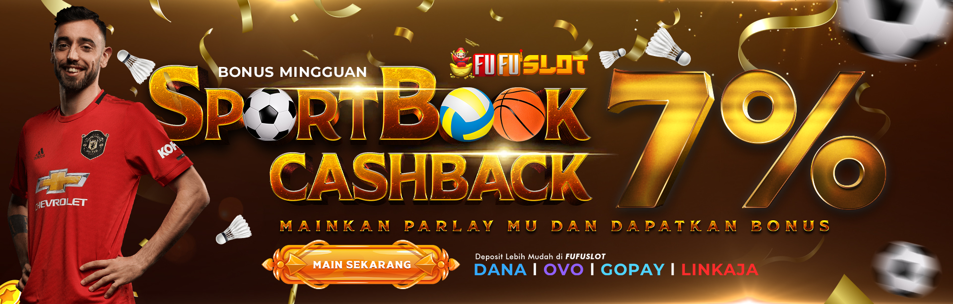 BONUS CASHBACK SPORTSBOOK MINGGUAN 7%